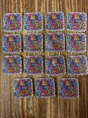 15 Pc Praise And Pray Acrylic Flatbacks